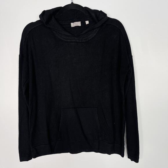 Evolution Womens Medium M Black Sweater Hoodie Knit Long Sleeve Casual Cozy - Picture 1 of 7